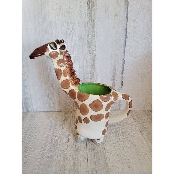 Swak unique giraffe vintage cup coffee home decor Lynda Corneille collectible - Picture 1 of 10